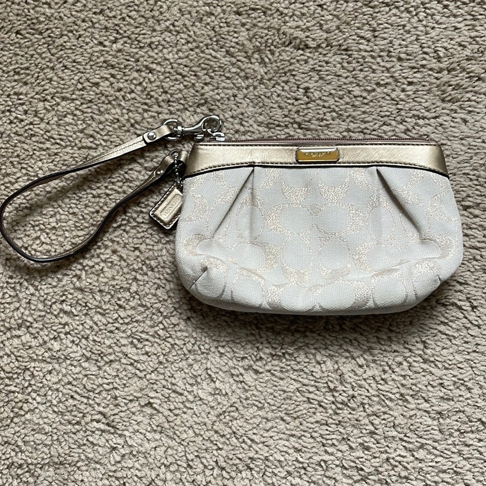 Gold Coach Wristlet